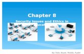 Chapter 8 Security Issues and Ethics in Education By: Nick, Bryan, Randa, Austin.