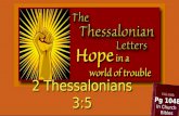 2 Thessalonians 3:5 Pg 1048 In Church Bibles. Never mistake Activity for Achievement Beware of going Nowhere...Fast It is an ironic habit of human beings.