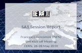 EMI INFSO-RI-261611 SA1 Session Report Francesco Giacomini (INFN) EMI Kick-off Meeting CERN, 26-28 May 2010.