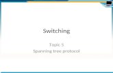 Switching Topic 5 Spanning tree protocol. Agenda Redundancy Spanning tree concepts – BPDUs – Root bridge and elections – Port roles – Port states – Timers.