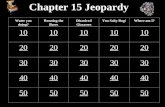 Chapter 15 Jeopardy Water you doing? Running the Bases Dizzolved Gizzasses You Salty Dog!Where am I? 10 20 30 40 50.