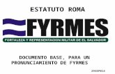ESTATUTO ROMA DOCUMENTO BASE, PARA UN PRONUNCIAMIENTO DE FYRMES 29SEP014.