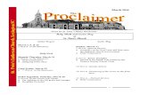 March 2016 Proclaimer