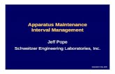 Appartus Maintenance Interval Management