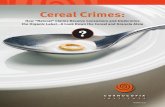 Cereal Report Investigation into cereals, relationship to health
