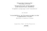 Translation of Terminology in EU Legislative Texts