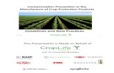 Contamination Prevention in the Manufacture of Crop Protection Products Detailed Version