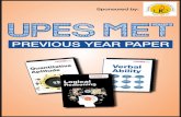UPES-MET Previous Year Paper