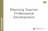 Planning Teacher Professional Development Webinar