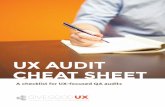 UX Audit Cheat Sheet GGUX