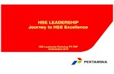 HSE LEADERSHIP Journey to HSE Excellent
