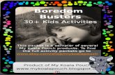 Boredom Busters 30+Activities for Kids