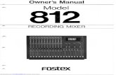 Manual Fostex 812