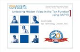 2012 Unlocking Hidden Value in the Tax Function Using SAP BI