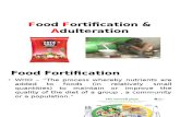 Food Fortification & Adulteration
