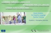 Study Modules for Majority Language Teacher Training Module 1: Managing diversity.