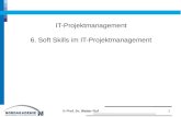 IT-Projektmanagement 6. Soft Skills im IT-Projektmanagement 1 © Prof. Dr. Walter Ruf.