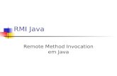 RMI Java Remote Method Invocation em Java. Introdu§£o Java Remote Method Invocation (Java RMI) permite desenvolver sistemas distribu­dos baseados em Java