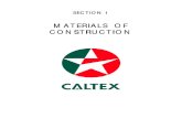 Caltex Materials of Construction