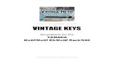 Vintage Keys Manual