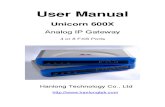 Unicorn 600 x User Manual