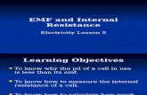 Electricity - Lesson 8 - EMF and Internal Resistance