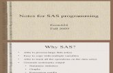 Notes for SAS Programming Fall2009
