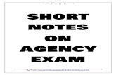 Short Notes on Agency Examination