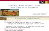 Chapter 26_Saving, Investment & Financial System