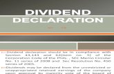 Dividend Declaration