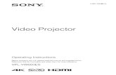 Sony VPL-VW600ES Operating Instructions