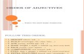 Order of Adjectives and Descriptions