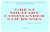 Great Military Leaders (a Report)
