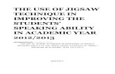 The Use of Jigsaw Technique in Improving the Students