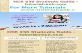 HCR 230 Students Guide -Tutorialrank.com