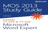 MOS Microsoft Word Expert 2013 Study Guide