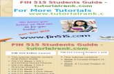 FIN 515 Students Guide -Tutorialrank.com