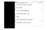 Checklist for Scoring Gred A Kimia 2015
