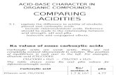 CAPE CHEMISTRY UNIT 2-Comparing Acidities
