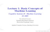 Basic Concepts of Machine Leaning
