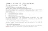 Fixed Assets Interview Questions in R12