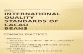International Quality Standards of Cacao Beans