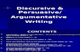 Discursive & Persuasive-Argumentative Writing
