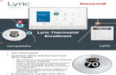 Lyric Thermostat - Total Connect 2.0 Enrollment Guide