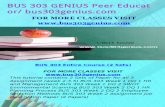 BUS 303 GENIUS Peer Educator/ bus303genius.com
