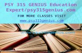 PSY 315 GENIUS Education Expert/psy315genius.com