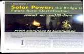 Solar Power for Rural Electrification