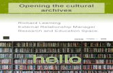 Friday lunchtime lecture: Unlocking the cultural archives