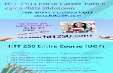HTT 250 Course Career Path Begins Htt250dotcom