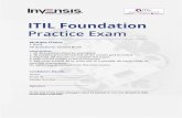 Invensis Learning ITIL Foundation Examination Full Length Practice Test ITIL Training